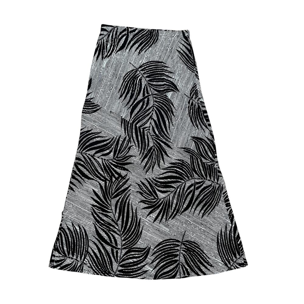 Matty M Skirt Size M - Black White Leaf Print - Stretchy - Picture 4 of 4